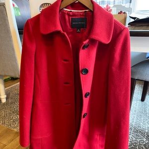 Women’s warm red wool coat